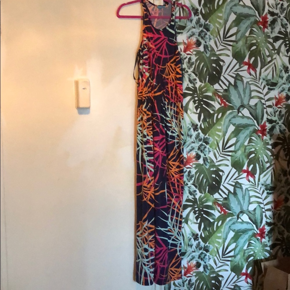 Tori Richard Hawaii Tropical Maxi Dress Racerback